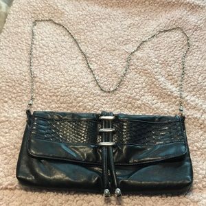 Perfect condition Bijoux Terner black Crossbody purse with silver embellishments